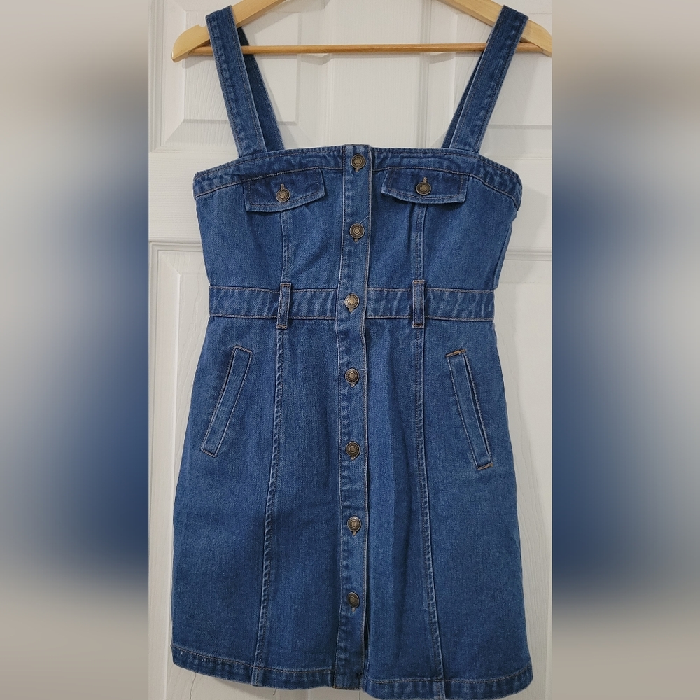 Denim mini dress
